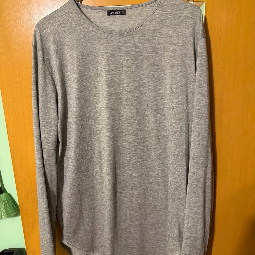 Gray Long Sleeve Men's Tee